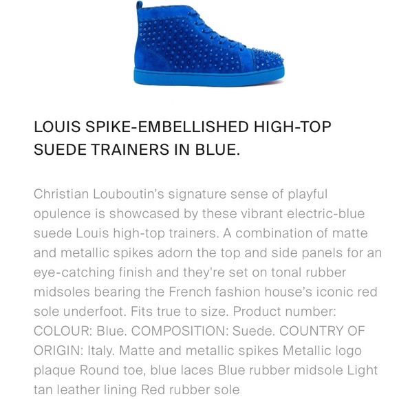 Christian Louboutin Louis Spike High-Top Trainers - Picture 9 of 9